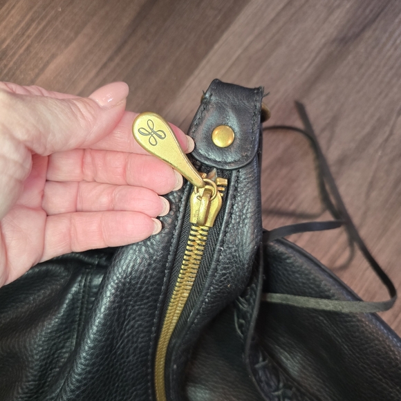 HOBO INTERNATIONAL Entwine Shoulder Bag, Black Leather - Picture 6 of 16